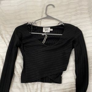 black princess polly long sleeve top